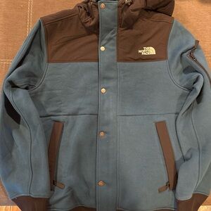 The North Face Men's Teal and Brown Performance Jacket